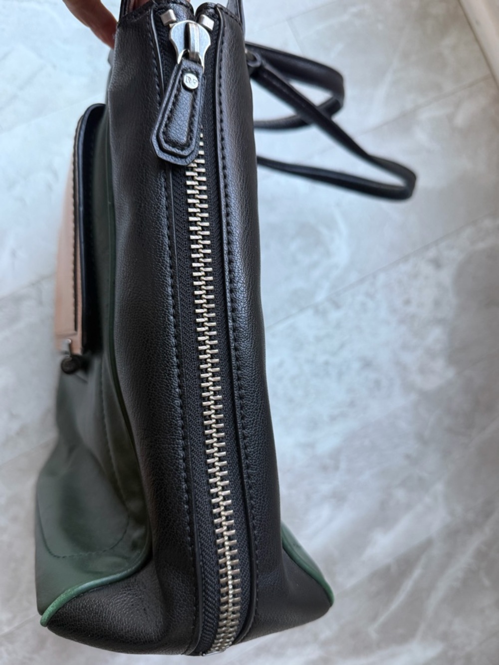 DIANE VON FURSTENBERG DVF Highline Colorblock Leather Tote Bag Laptop Work - Picture 9 of 16